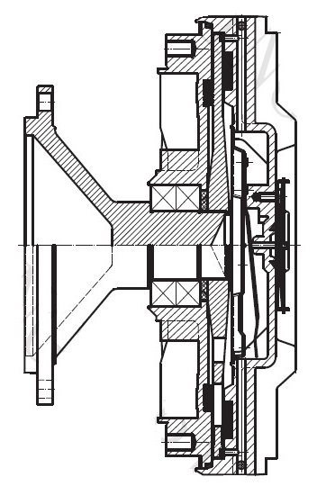 Муфта вязкостная для автомобилей KAMAZ 5490 (13-)/Mercedes-Benz Axor (01-) (без крыльчатки)