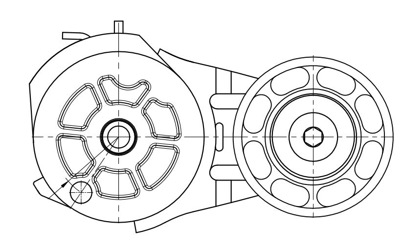 Ролик приводного ремня для автомобилей Shaanxi/Shacman F2000 /F3000 (12-) [WP10] (с натяжным механизмом) вентилятора