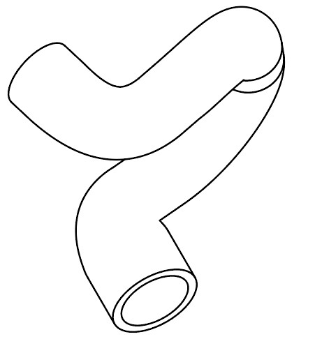 Патрубок охл. для а/м Chevrolet Aveo T300 (11-) 1.6i AT/MT нижн. (EPDM, 1 шт.)