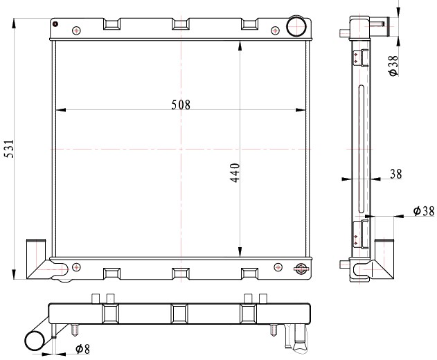 Радиатор охлаждения для автомобилей ГАЗель-Бизнес с дв. Cummins (c климатической системой)