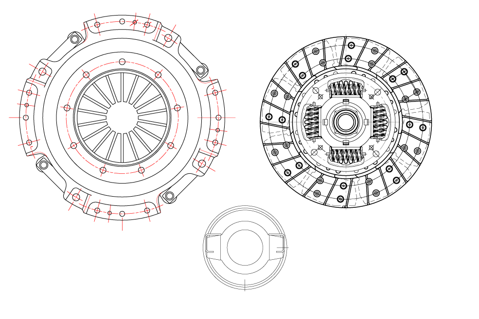 Комплект сцепления для автомобилей КамАЗ Компас 5 (23-) в сборе с муфтой