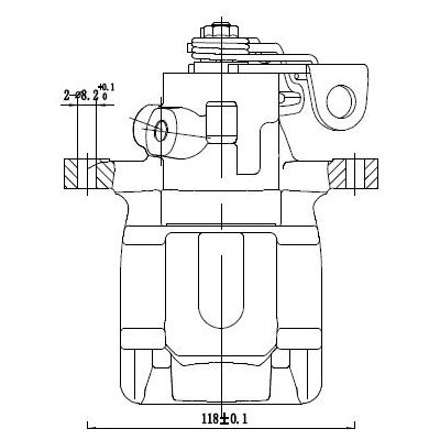 Суппорт тормозной для автомобилей Peugeot 307 (00-)/308 (07-)/Citroen C4 (04-) (тормозная система TRW) задний правый d=38мм