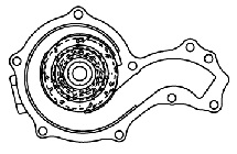 Насос водяной для автомобилей Audi A4 (94-)/VW Passat B5 (96-) 1.6i/1.8i/1.8T 20v (без корпуса)