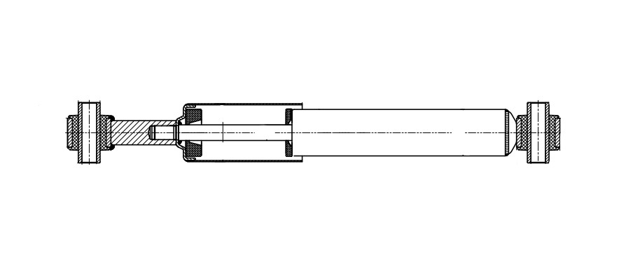 Амортизатор кабины для автомобилей КАМАЗ 5490 / Mercedes Axor (04-) (302 / 372 12х50 12х50 O/O)