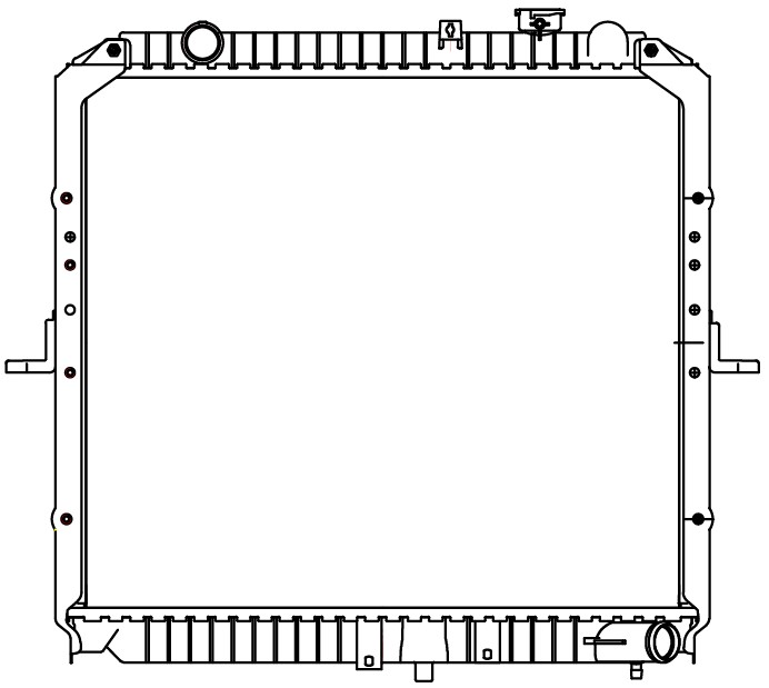 Радиатор охлаждения для автомобилей Kia K-Series (Bongo) (99-)/(04-) 2.5D