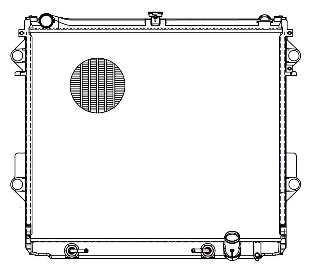 Радиатор охлаждения для автомобилей Toyota Land Cruiser 200 (07-)/LX 570 (07-)