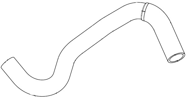 Патрубок охл. для а/м Ford Fiesta (08-) 1.25i/1.4i/1.6i нижн. (EPDM, 1шт.)