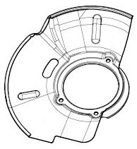 Кожух переднего левого тормозного диска для автомобилей Hyundai ix35 (09-)