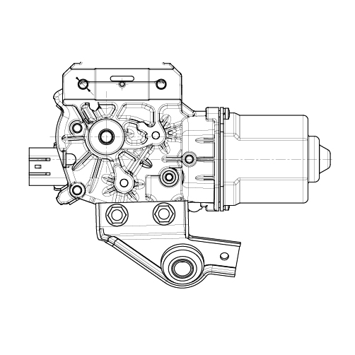 Моторедуктор стеклоочистителя для автомобилей Nissan Almera G15 (12-) (передний)