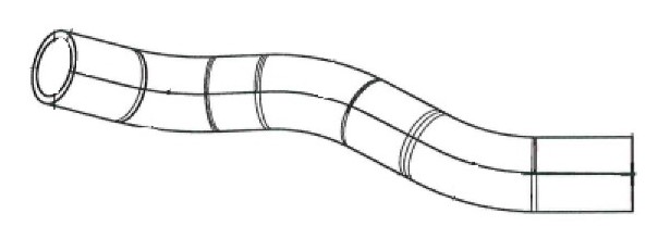 Патрубок охл. для а/м Hyundai Solaris/Kia Rio (10-) 1.4i/1.6i верх. (EPDM, 1 шт.)