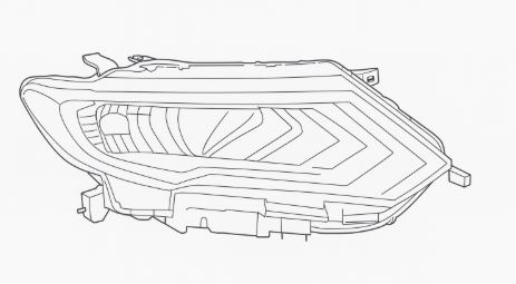 Фара для автомобилей Nissan X-Trail T32 (13-) рестайлинг, галоген/светодиодная, с ДХО, электрический корректор, правая