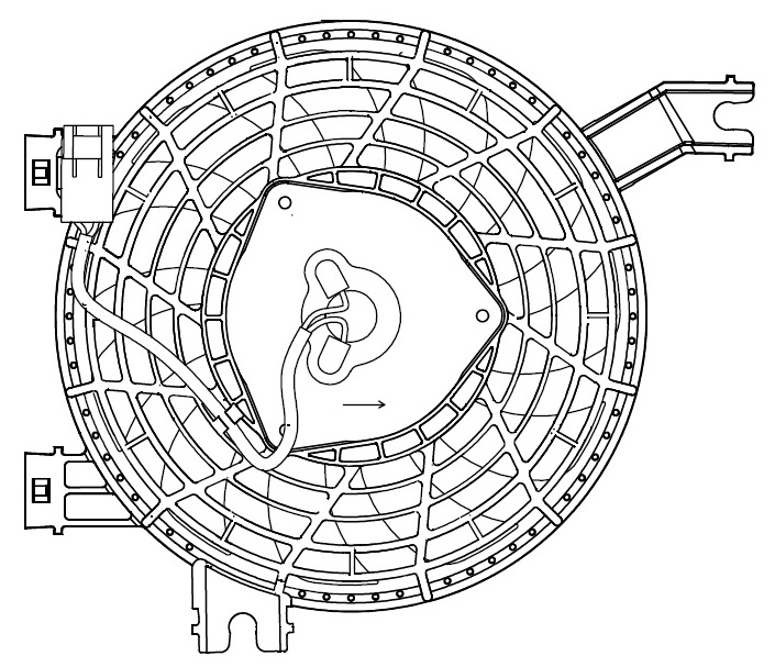Электровентилятор кондиционера для автомобилей Toyota Land Cruiser Prado 120 (02-) (с кожухом)