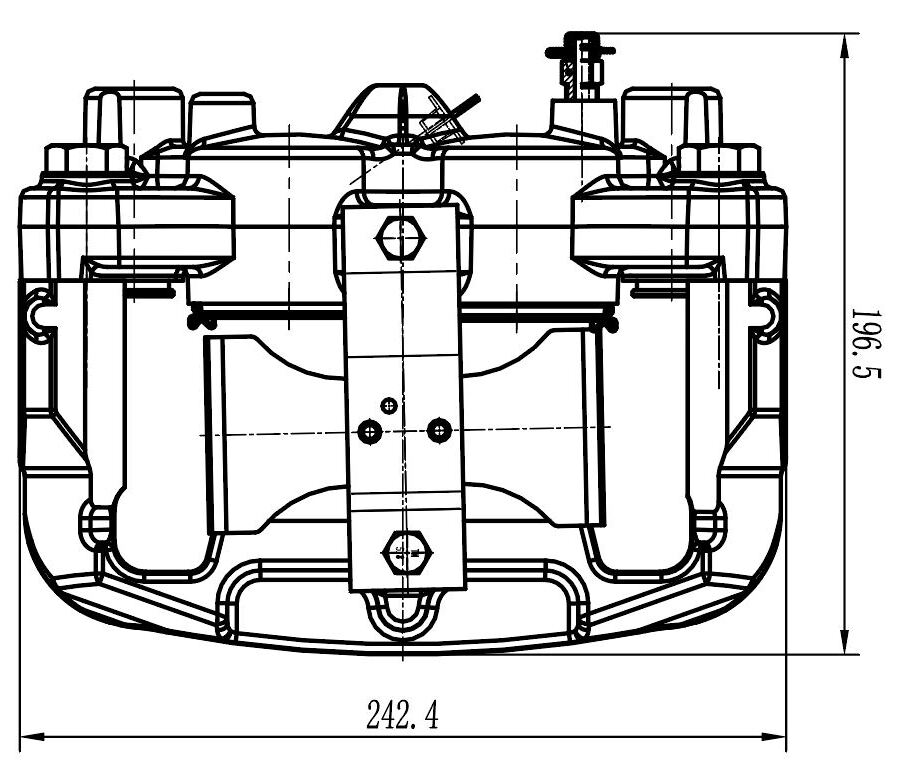 Суппорт тормозной для автомобилей УАЗ 3160-3163 Патриот передний правый d=48мм (в сборе со скобой, без колодок)