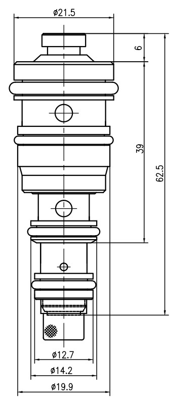 Клапан регулирующий компрессора кондиционера для автомобилей Aveo (02-) (тип Delphi желтый)