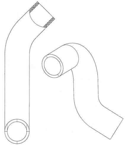 Патрубки охлаждения для а/м ГАЗ 33104 Валдай c дв.ММЗ Д-245 (силикон, кмпл., 2 шт.)