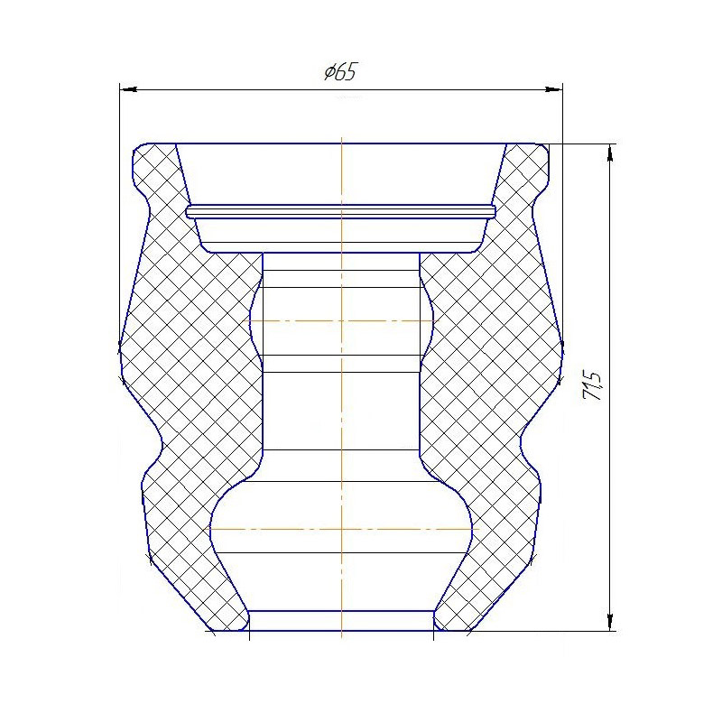 Буфер (отбойник) хода сжатия задней подвески для автомобиля Hyundai Solaris (10-)/Kia Rio (10-)