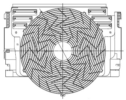 Электровентилятор кондиционера для автомобилей BMW X5 (E53) (00-) G (с кожухом и модулем управления)