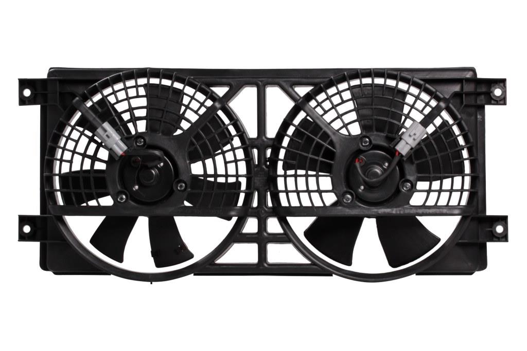 Электровентилятор кондиционера для автомобилей SsangYong Kyron (05-)/Actyon (05-) (2 вент.) (с кожухом)