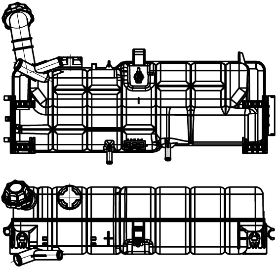 Бачок расширительный охл. жидкости для автомобилей КАМАЗ 5490/MB Axor (01-)/Atego (98-)
