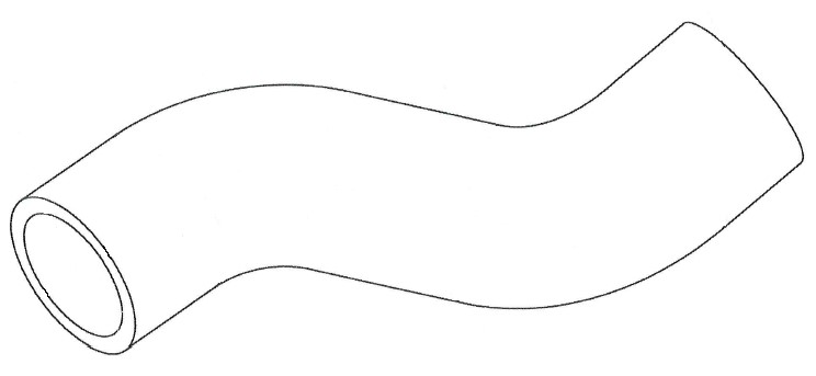 Патрубок охл. для а/м Daewoo Nexia (94-)/Chevrolet Lanos (97-) [DOHC/SOHC] к помпе (EPDM,1шт.)