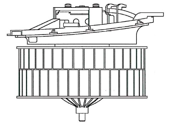Электровентилятор отопителя для автомобилей Mercedes-Benz S (W220) (98-)