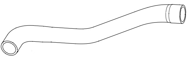 Патрубок охл. для а/м Ford Fusion (02-)/Fiesta (01-) 1.25i/1.4i/1.6i верх. (EPDM, 1шт.)