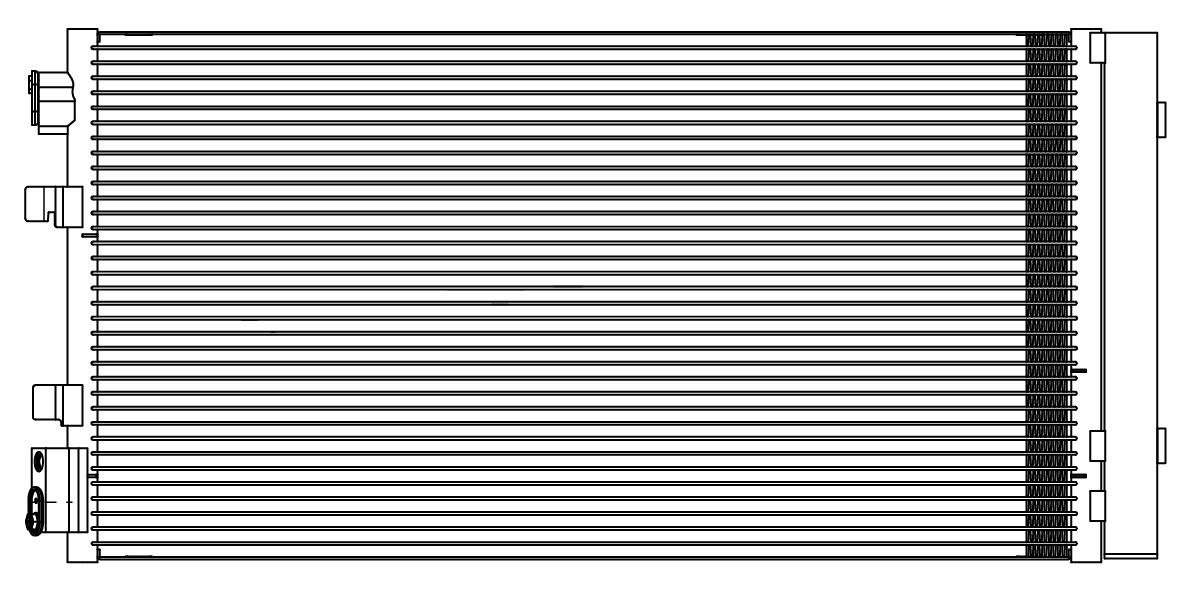 Радиатор кондиционера для автомобилей Fluence (09-)/Megane III (08-) (под датчик с нар.резьбой)