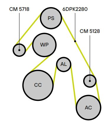 Ролик приводного ремня для автомобилей Land Rover Freelander II (06-) 2.2d (опорный)