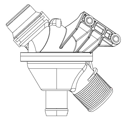 Термостат для автомобилей BMW 3 (F30) (11-)/5 (F10) (10-) 2.0i (105°С) (пластиковый корпус)