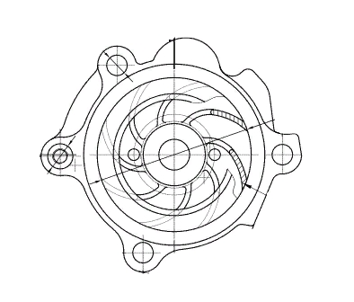 Насос водяной для автомобилей VW Transporter T5 (03-)/Golf V (03-) 1.9TDI