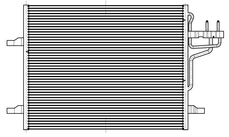 Радиатор кондиционера для автомобилей Kuga (08-) 2.0D/2.5T