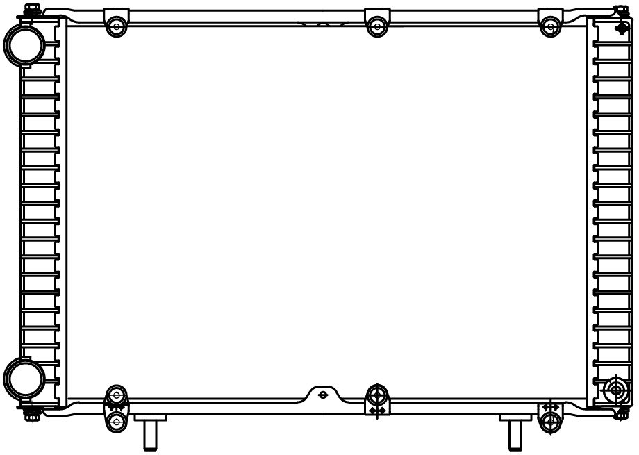 Радиатор охлаждения для автомобилей ГАЗ 3302 ГАЗель-Бизнес (сборный, 3-х ряд.)