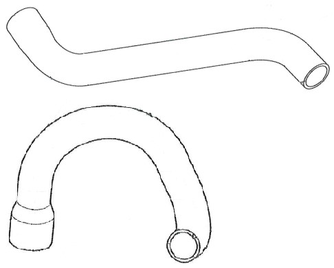 Патрубки охл. для а/м ГАЗ 33106 Валдай c дв.Cummins (EPDM, кмпл., 2 шт.)