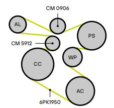 Ролик приводного ремня для автомобилей Changan CS35 (13-) 1.6i (с натяжным механизмом)