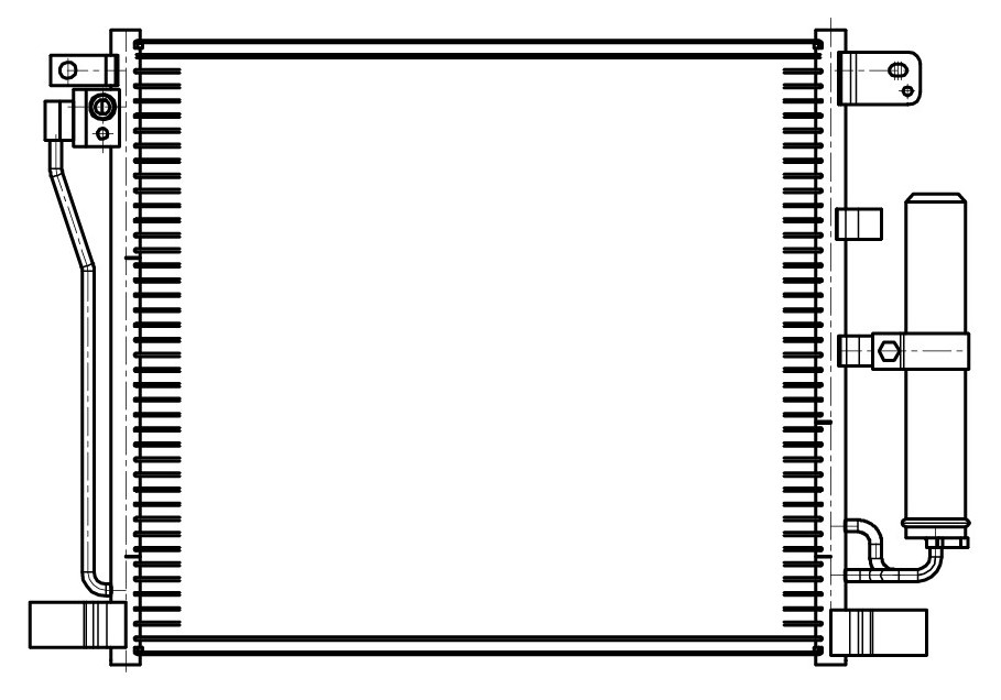 Радиатор кондиционера для автомобилей Juke (10-) 1.6T