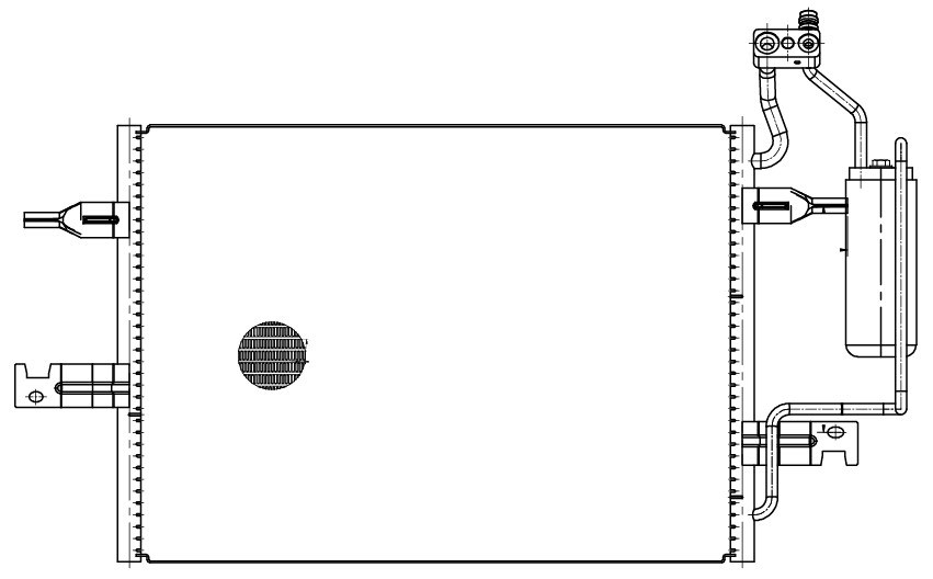 Радиатор кондиционера для автомобилей Meriva A (03-)