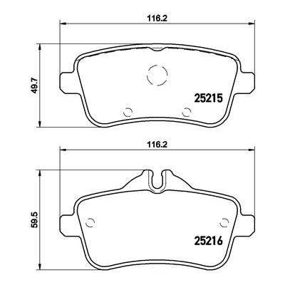 Колодки тормозные дисковые задние для автомобилей Mercedes ML (W166) (11-) / GLS (X166) (15-)