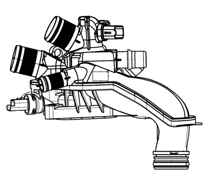 Термостат для автомобилей Peugeot 508 (11-)/Citroen C5 (08-) 1.6i (с корпусом)