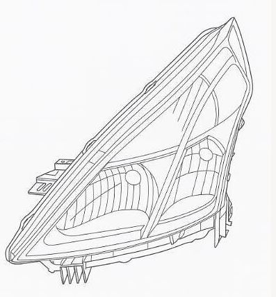 Фара для автомобилей Nissan Teana J32 (08-) дорестайлинг, галоген, электрический корректор, левая