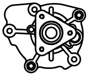 Насос водяной для автомобилей Kia Sorento (14-)/Optima (15-) 2.0i/2.4i без корпуса