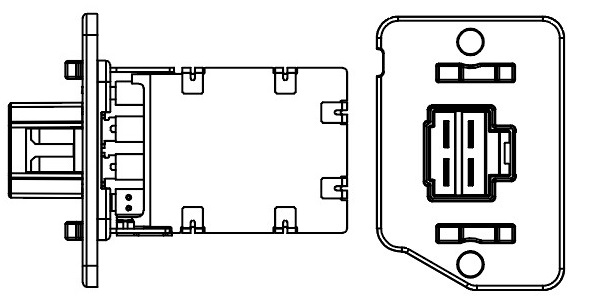 Резистор электровентилятора отопителя для автомобилей Hyundai Elantra (HD) (06-)/ix35 (10-)/i30 (07-)/Getz (02-)/Santa FE III (12-)/KIA CEED (07-)/Sportage III (10-)