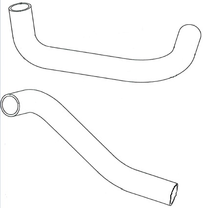 Патрубки охл. для а/м ГАЗель 3302 УМЗ-4216 Е-4 (EPDM, кмпл., 2 шт.)