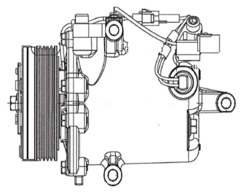 Компрессор кондиционера для автомобилей Lancer X (07-) 1.5i/1.6i