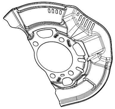 Кожух переднего левого тормозного диска для автомобилей Toyota Corolla (06-)
