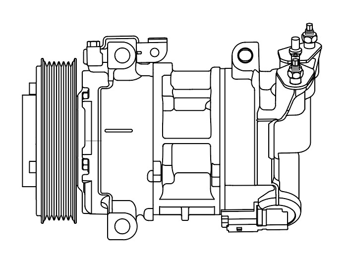 Компреccор кондиционера для автомобилей C4 (04-)/308 (07-) (тип Denso)