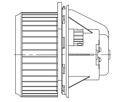 Электровентилятор отопителя для автомобилей КАМАЗ 5490 (13-)/Mercedes-Benz Axor (01-)