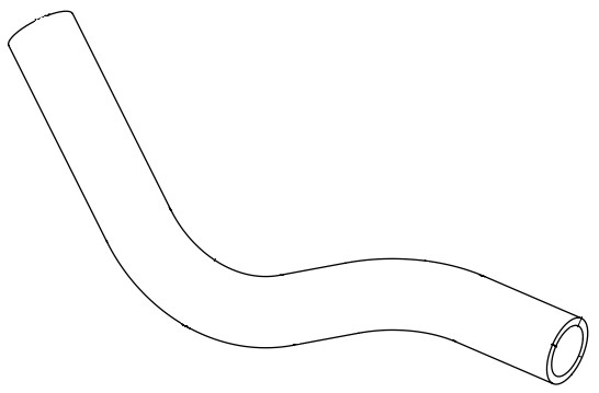 Патрубок охл. для а/м Daewoo Matiz (01-)/Chevrolet Spark (05-) 1.0i MT верх. (EPDM,1шт.)