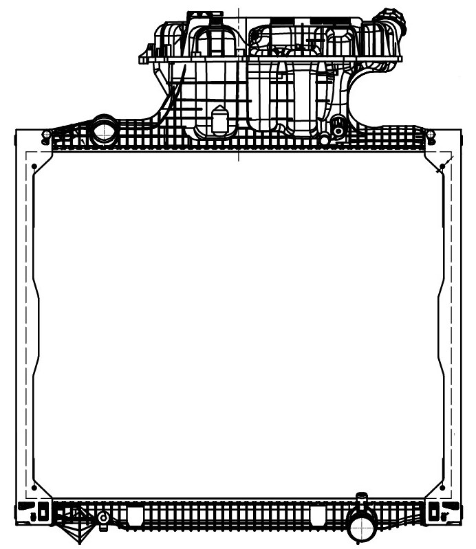 Радиатор охлаждения для автомобилей TGA (02-)/TGS (07-)/TGX (07-) (с рамкой)