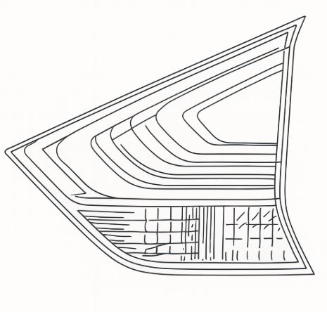 Фонарь задний для автомобилей Nissan X-Trail T32 (13-) дорестайлинг, внутренний, правый