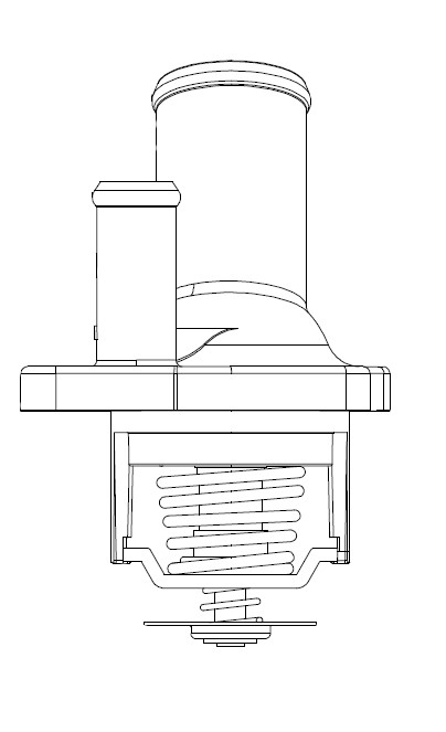 Термостат для автомобилей Chevrolet Epica (06-) 2.0i/2.5i (82°С) (с алюминиевым корпусом)